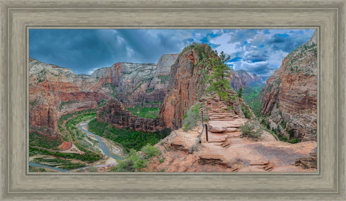 Angels Landing Panoramic Open Edition Canvas / 30 X 15 Gray 35 3/4 20 Art