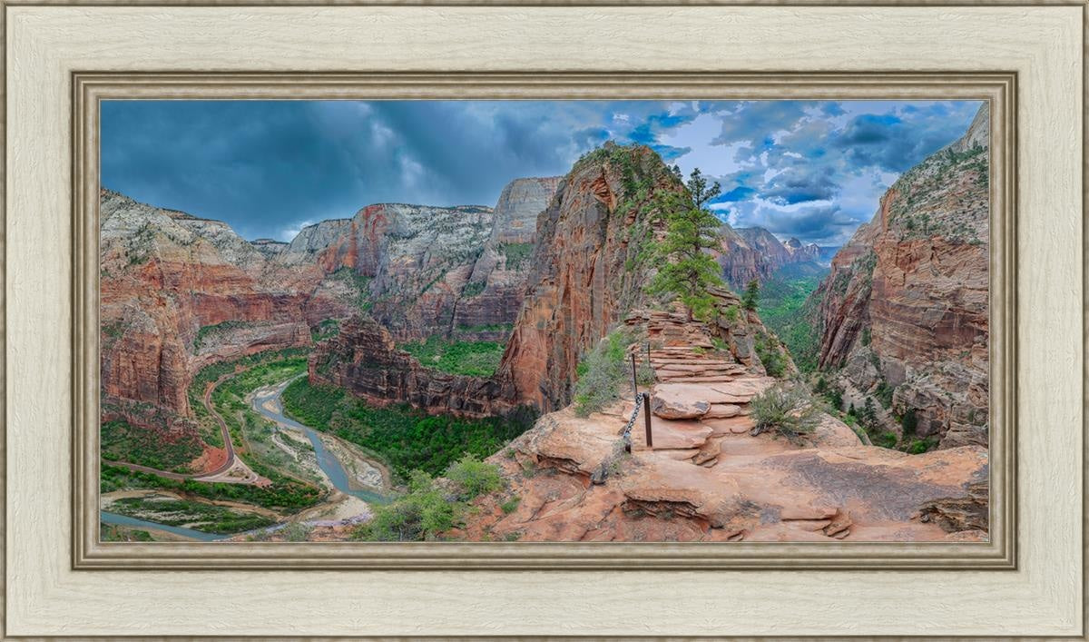 Angels Landing Panoramic Open Edition Canvas / 30 X 15 Ivory 36 1/2 21 Art