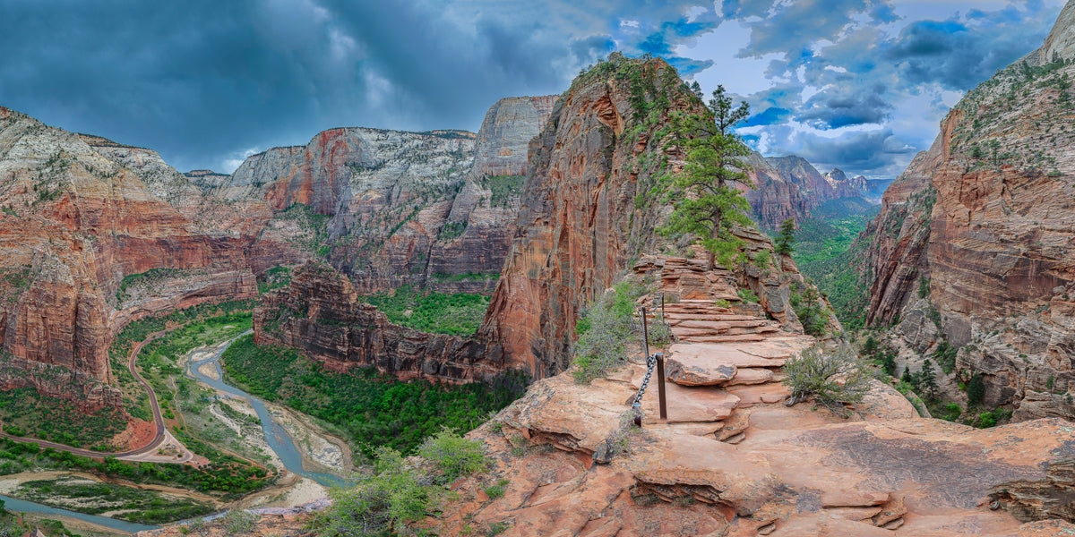 Angels Landing Panoramic Open Edition Canvas / 30 X 15 Rolled In Tube Art