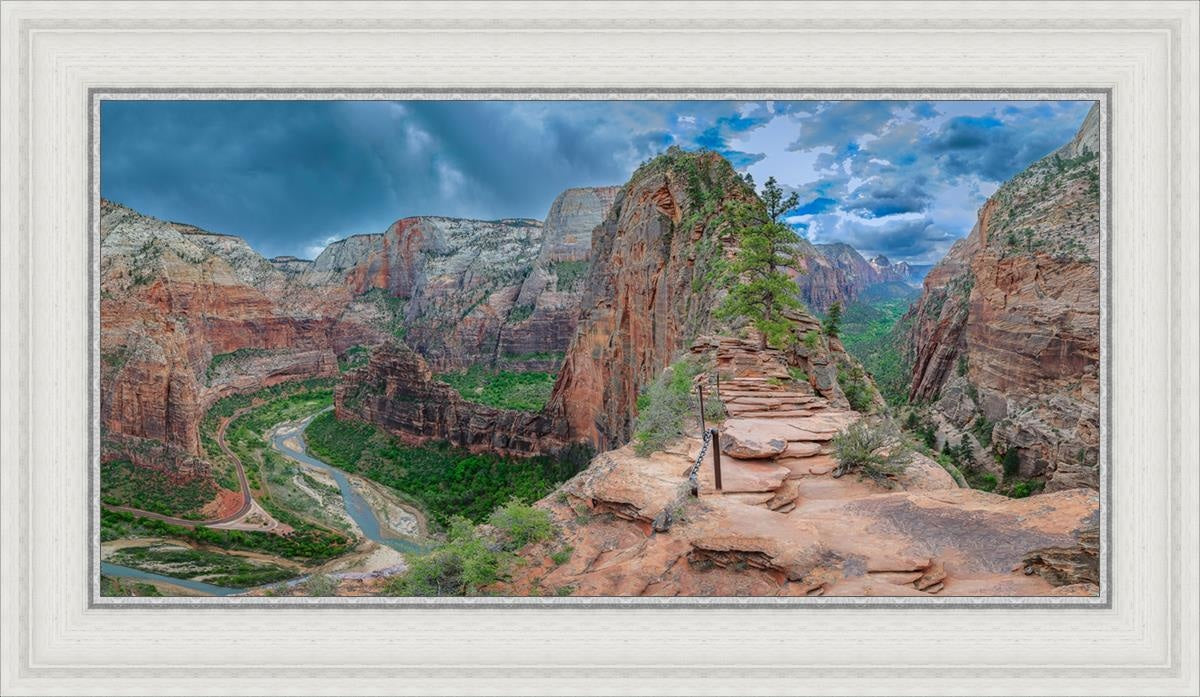 Angels Landing Panoramic Open Edition Canvas / 30 X 15 White 35 3/4 20 Art