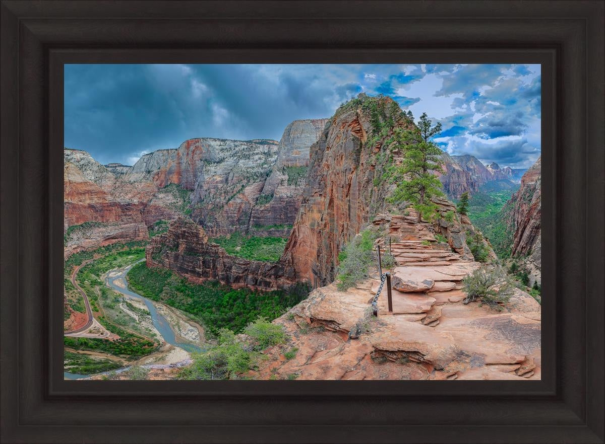 Angels Landing Panoramic Open Edition Canvas / 30 X 20 Brown 37 3/4 27 Art