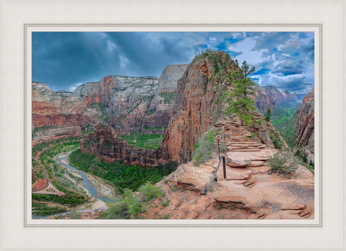 Angels Landing Panoramic Open Edition Canvas / 36 X 24 White 43 3/4 31 Art