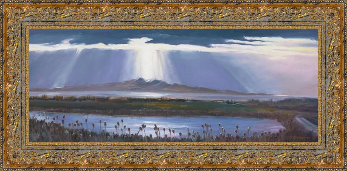 Antelope Island Open Edition Canvas / 40 X 15 3/4 Gold 47 23 1/2 Art