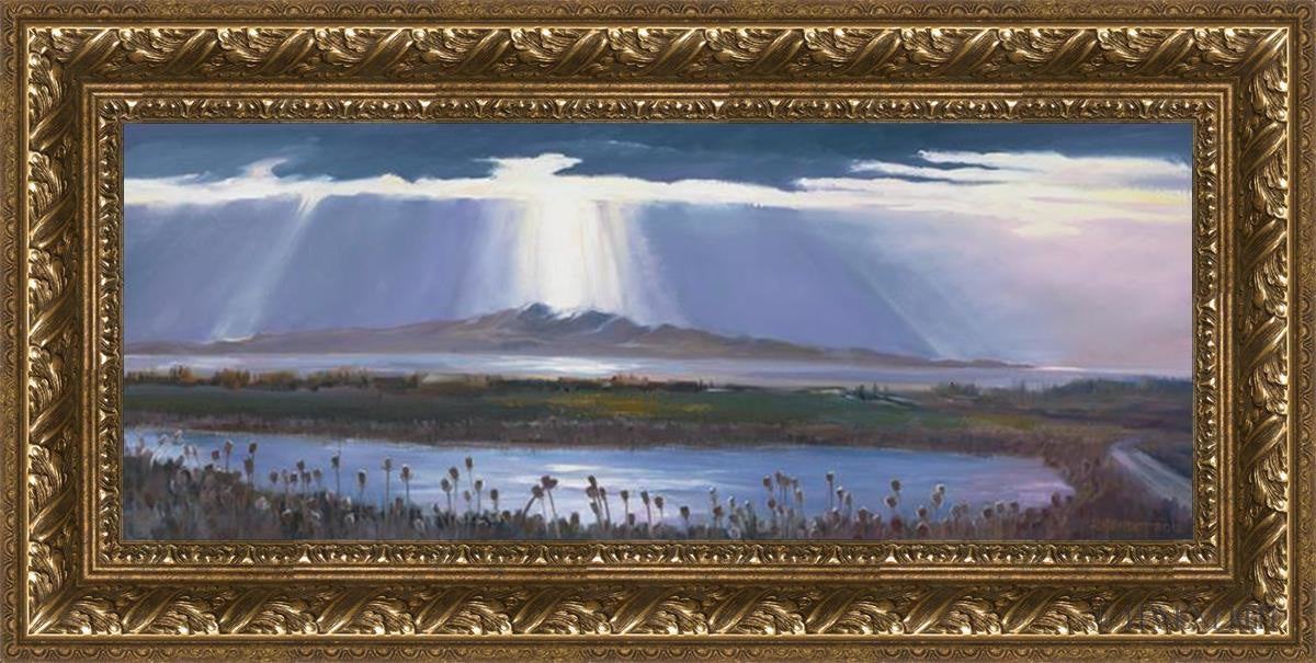 Antelope Island Open Edition Print / 26 X 10 1/4 Gold 31 3/4 16 Art