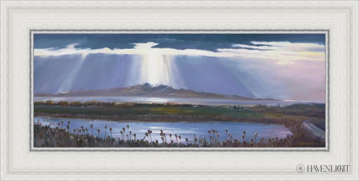 Antelope Island Open Edition Print / 26 X 10 1/4 White 31 3/4 16 Art