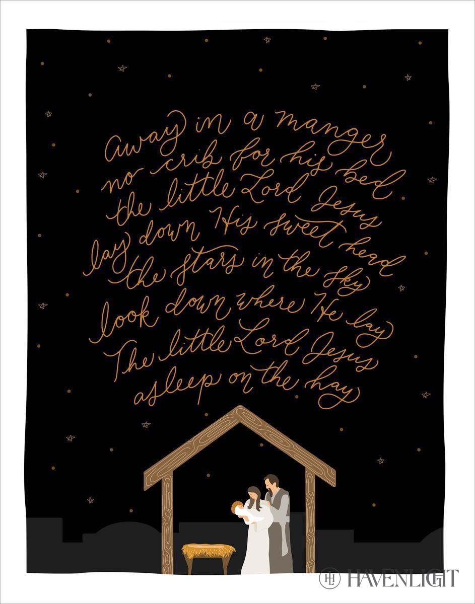 Away In A Manger Christmas Cards 18-Pack
