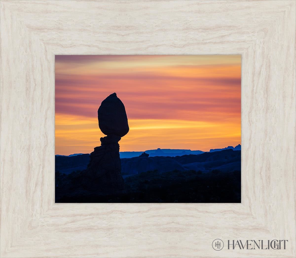 Balancing Rock At Sunset Arches National Park Utah Open Edition Print / 10 X 8 Ivory 15 1/2 13 Art