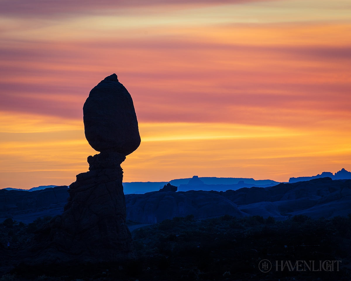 Balancing Rock At Sunset Arches National Park Utah Open Edition Print / 10 X 8 Only Art