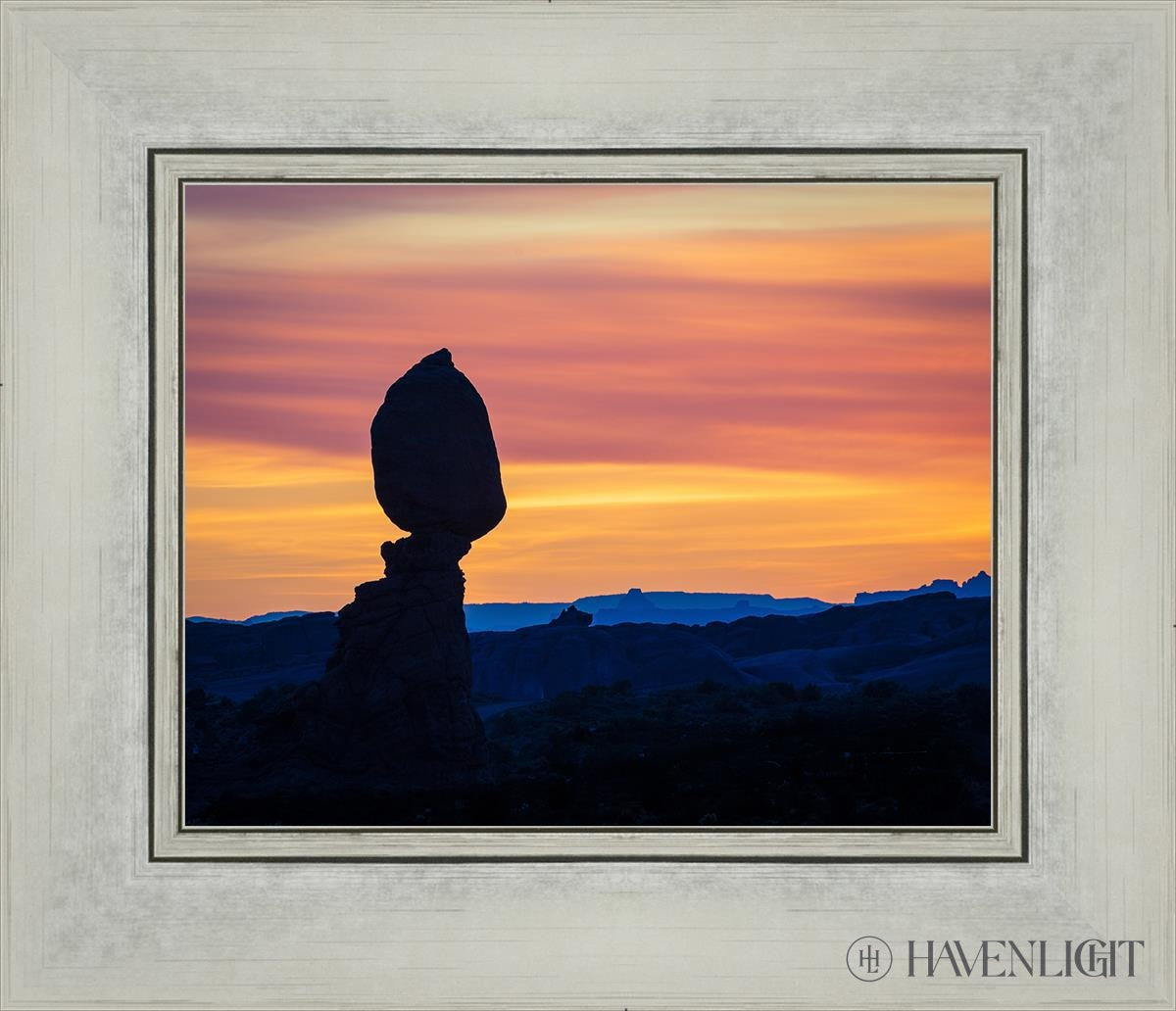 Balancing Rock At Sunset Arches National Park Utah Open Edition Print / 10 X 8 Silver 14 1/4 12 Art