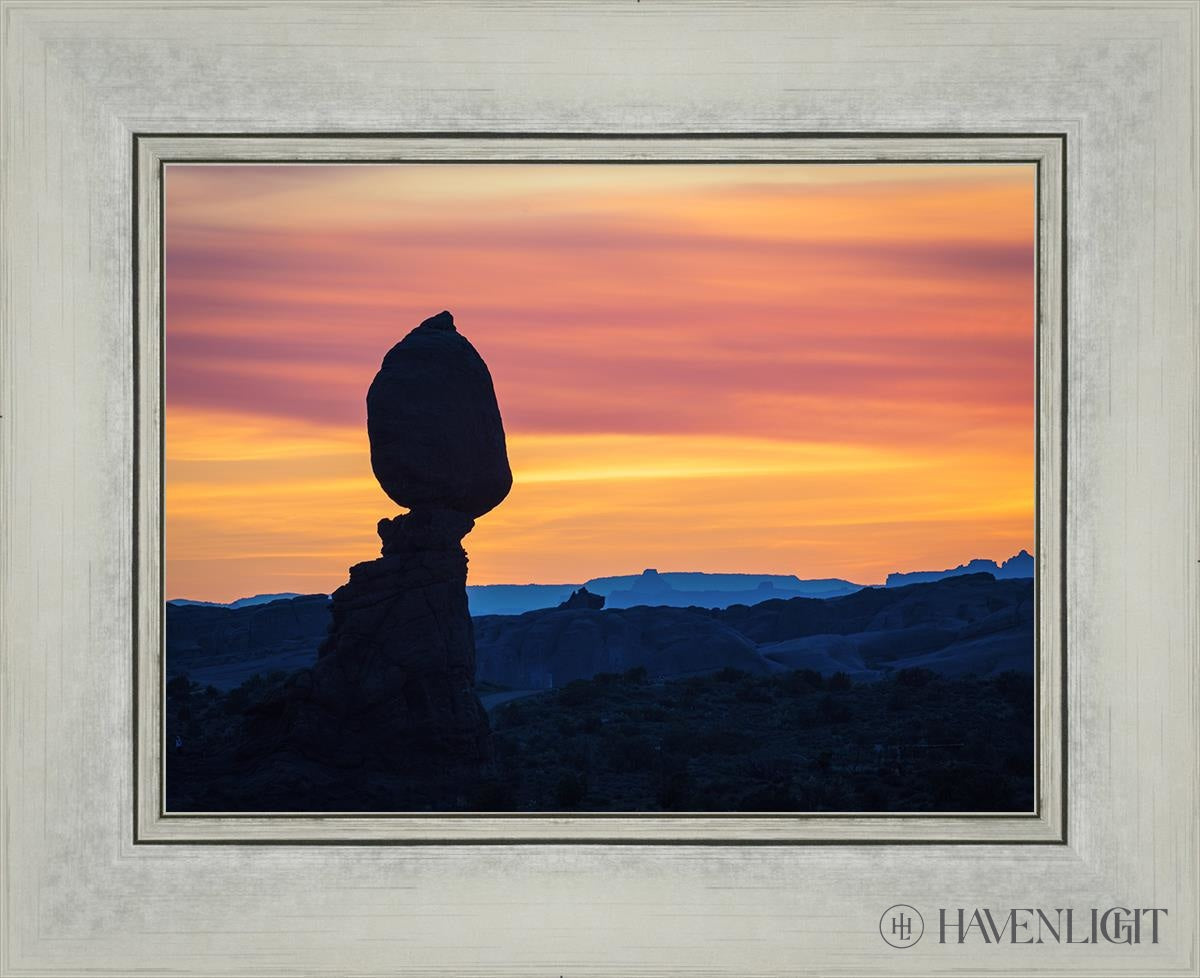 Balancing Rock At Sunset Arches National Park Utah Open Edition Print / 12 X 9 Silver 16 1/4 13 Art