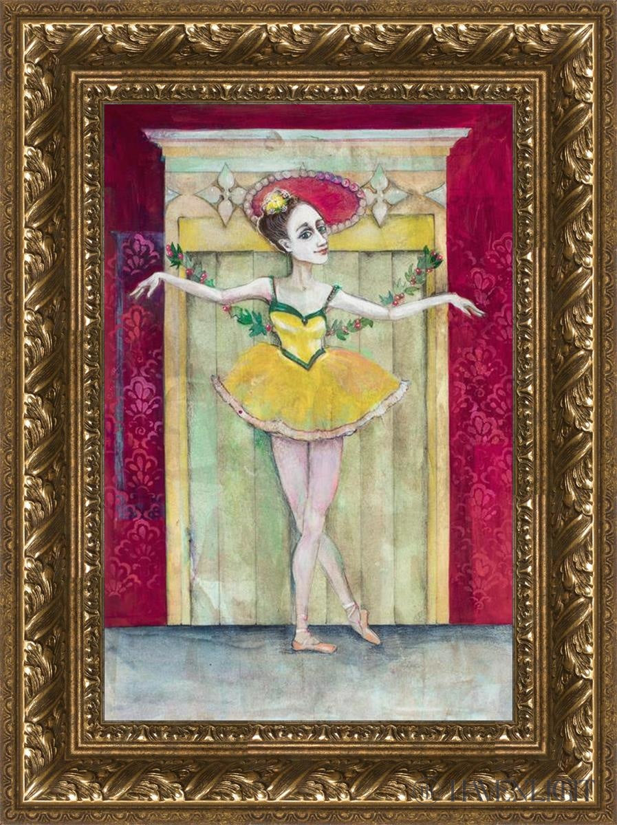 Ballerina Tutu Open Edition Canvas / 12 X 18 Gold 17 3/4 23 Art