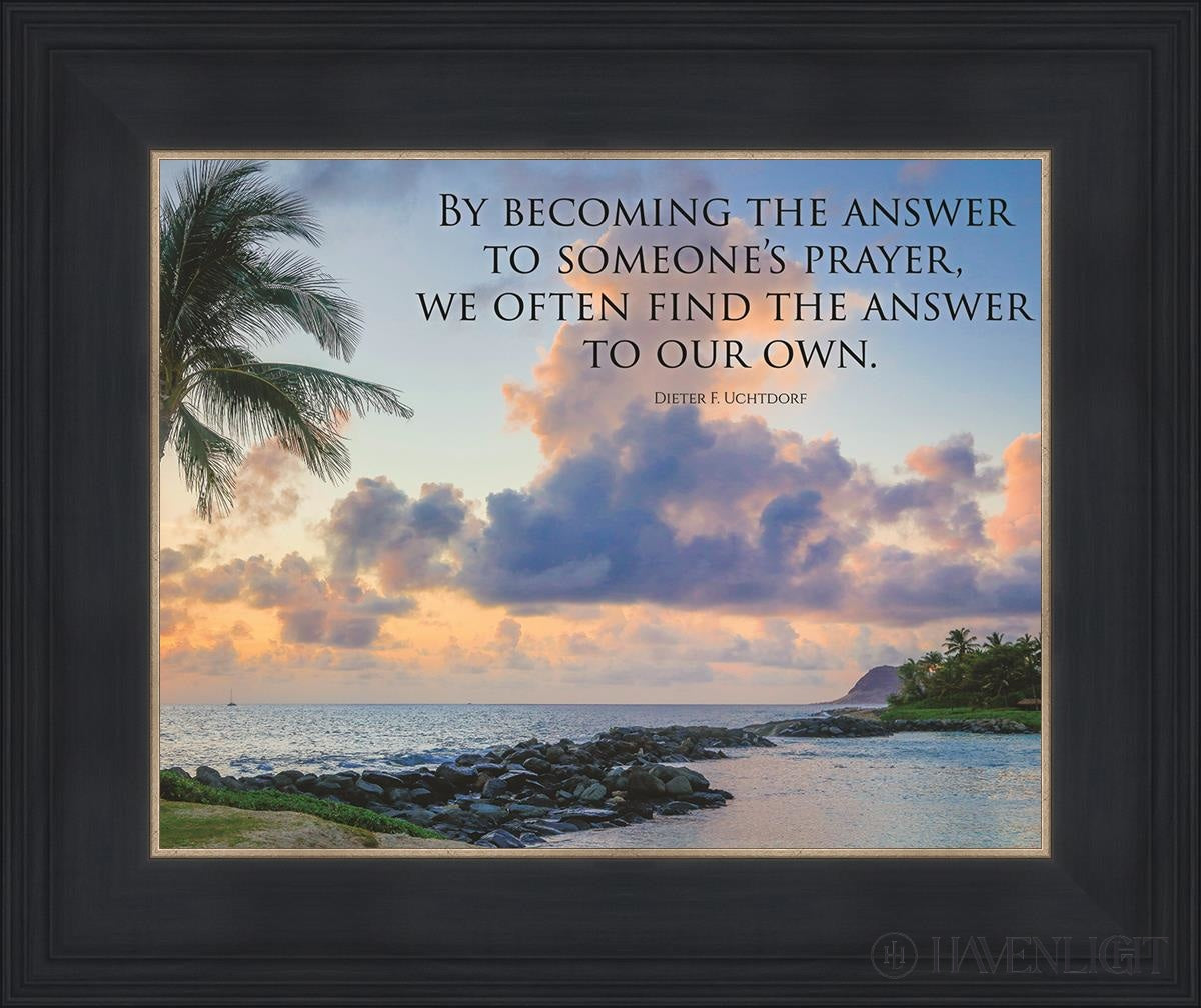 Becoming The Answer Motivisional Poster Open Edition Print / 14 X 11 Black 18 3/4 15 Art