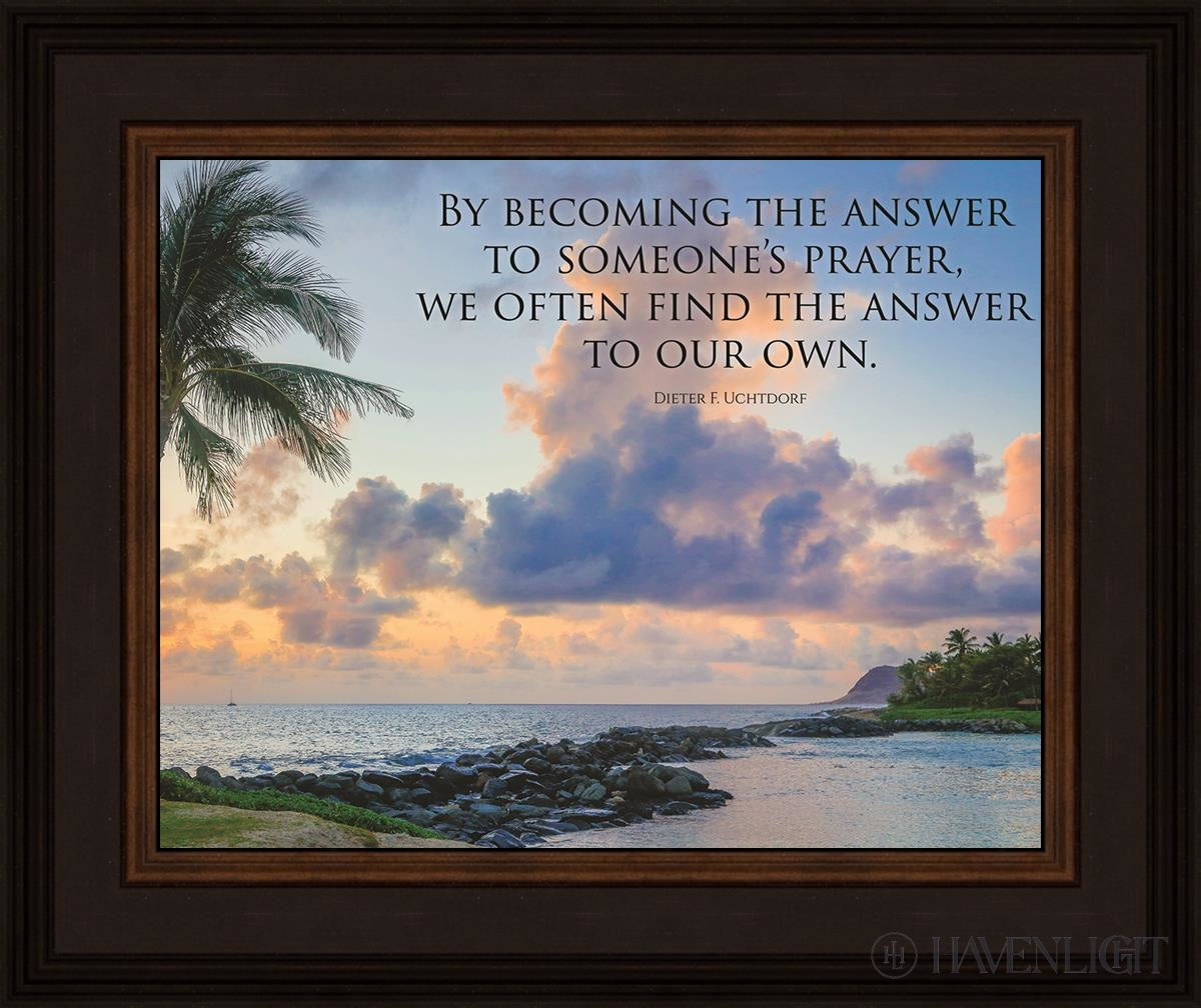Becoming The Answer Motivisional Poster Open Edition Print / 14 X 11 Brown 18 3/4 15 Art