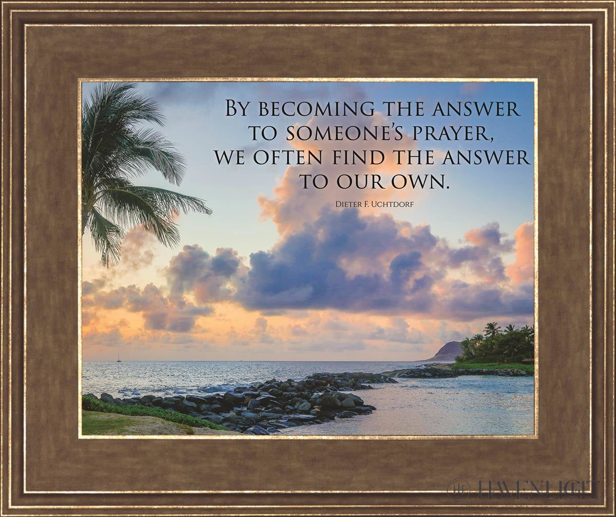 Becoming The Answer Motivisional Poster Open Edition Print / 14 X 11 Gold 18 3/4 15 Art
