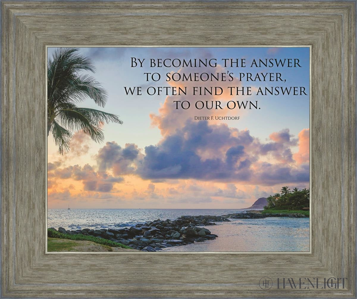 Becoming The Answer Motivisional Poster Open Edition Print / 14 X 11 Gray 18 3/4 15 Art