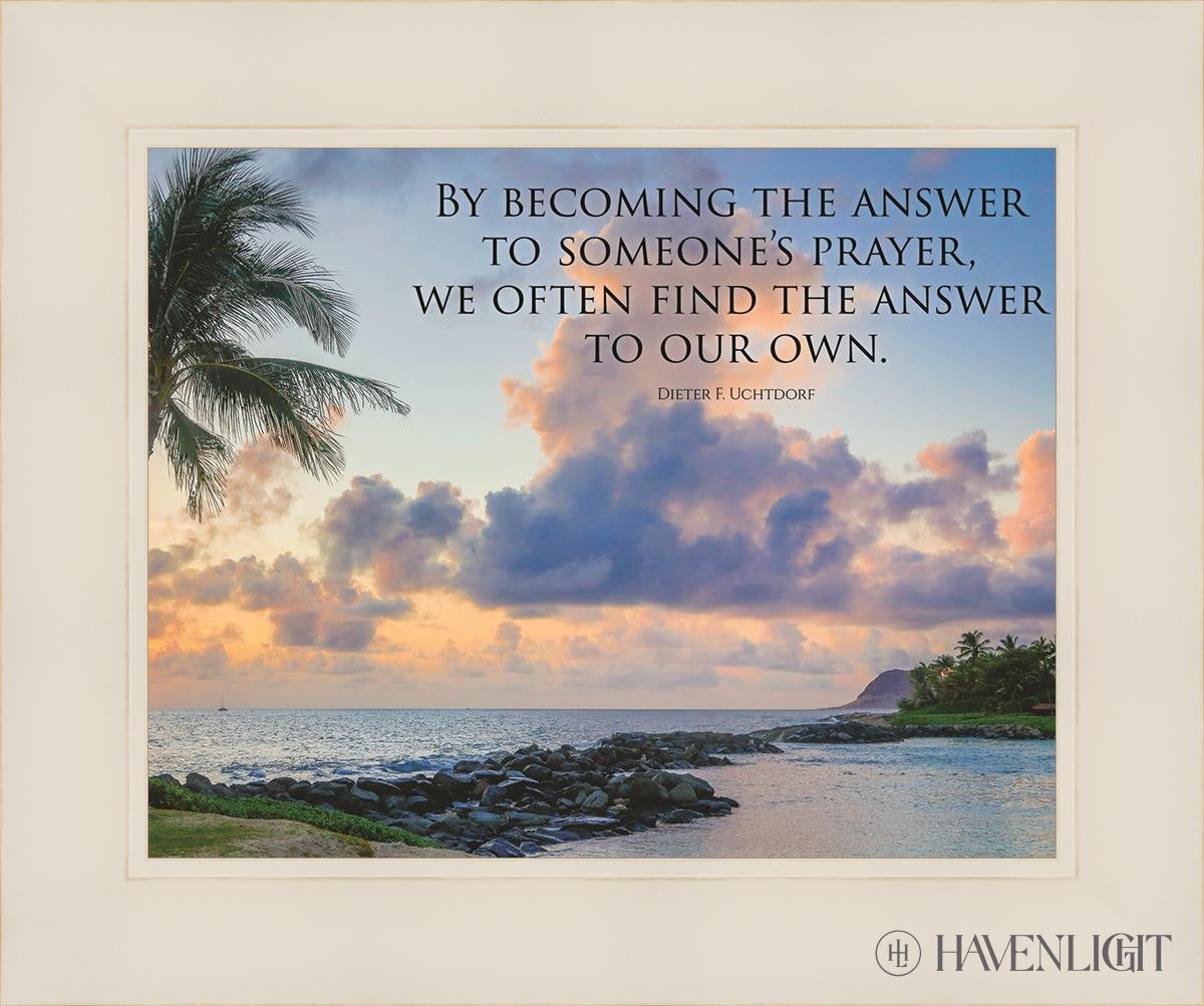 Becoming The Answer Motivisional Poster Open Edition Print / 14 X 11 White 18 1/4 15 Art