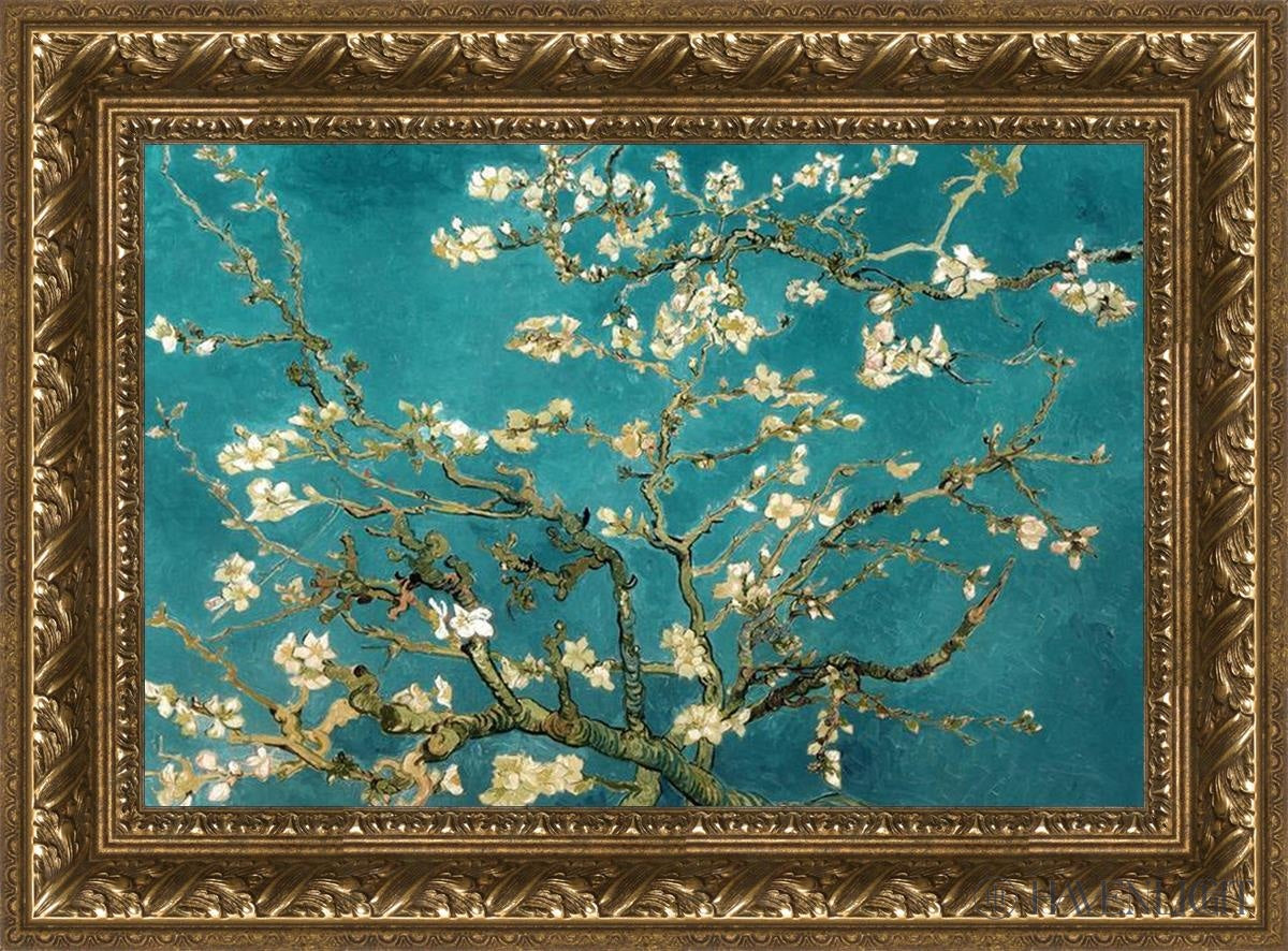 Blossoming Almond Open Edition Print / 21 X 14 Gold 26 3/4 19 Art