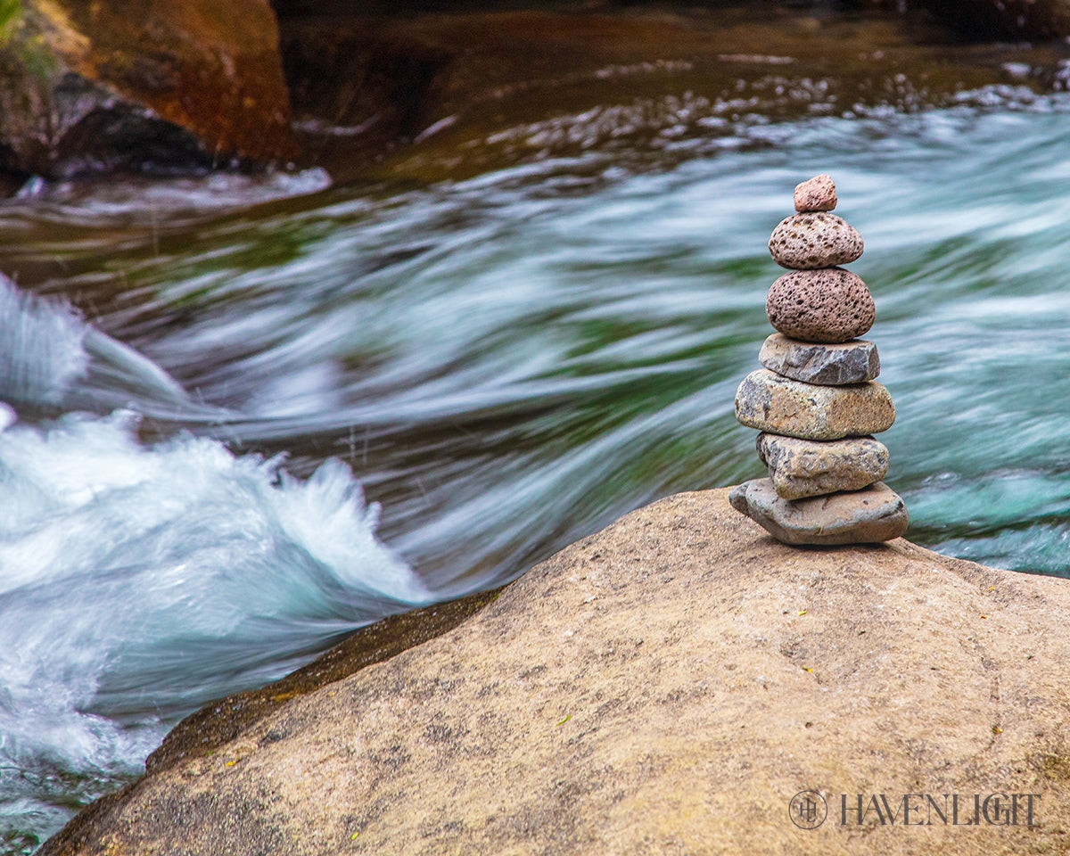 Cairn Meditation Stones Open Edition Print / 10 X 8 Only Art