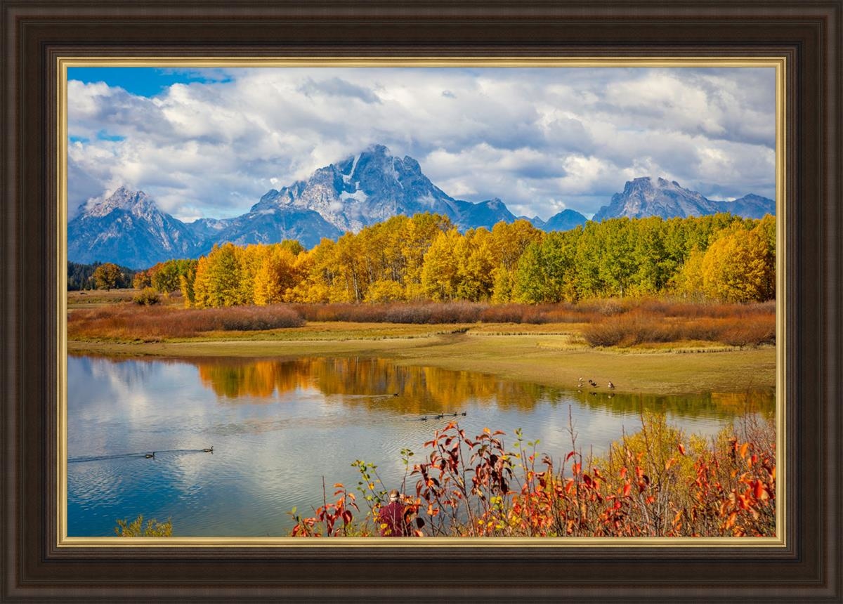 Changing Seasons Large Wall Art Open Edition Canvas / 56 1/2 X 37 Brown & Gold 67 48