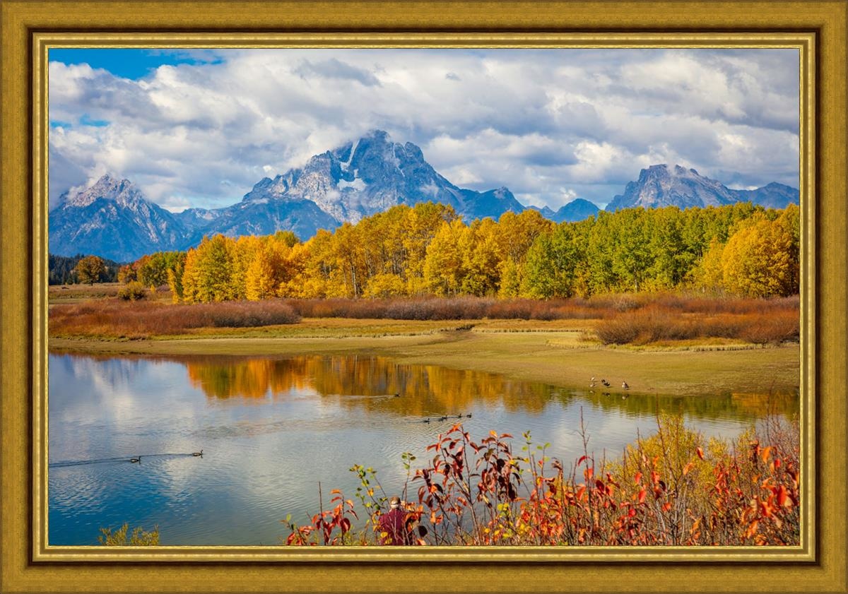 Changing Seasons Large Wall Art Open Edition Canvas / 56 1/2 X 37 Classic Gold 63 44
