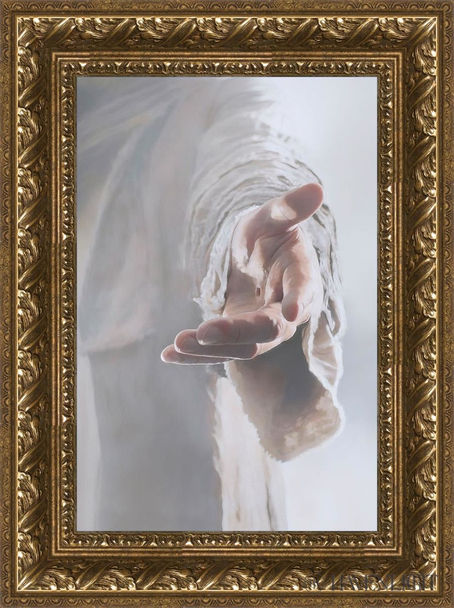 Christ Beckoning Open Edition Canvas / 12 X 18 Gold 17 3/4 23 Art
