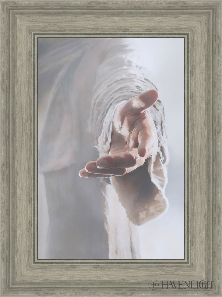 Christ Beckoning Open Edition Canvas / 12 X 18 Gray 17 3/4 23 Art