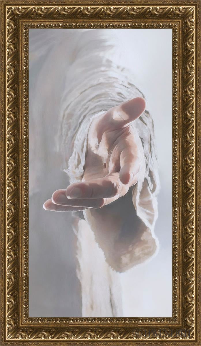 Christ Beckoning Open Edition Canvas / 15 X 30 Gold 20 3/4 35 Art
