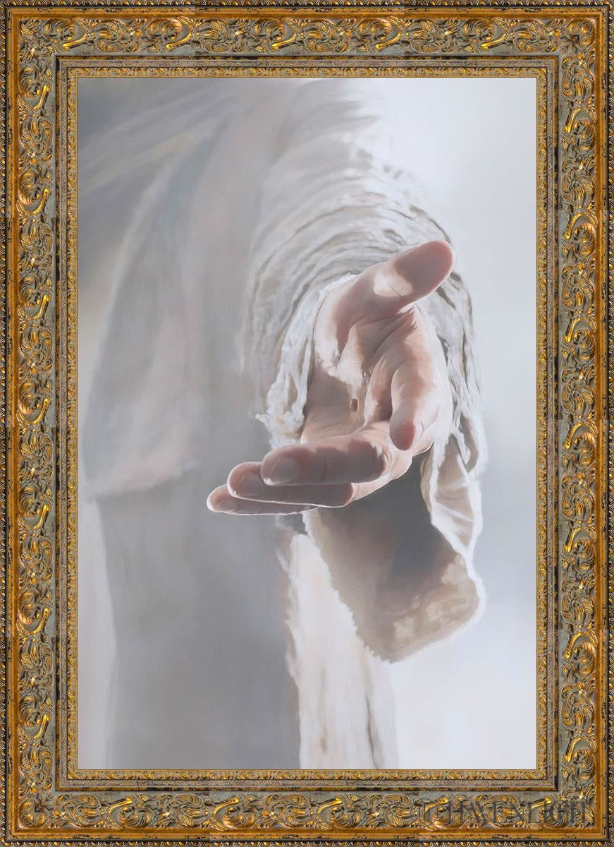 Christ Beckoning Open Edition Canvas / 24 X 36 Gold 31 3/4 43 Art
