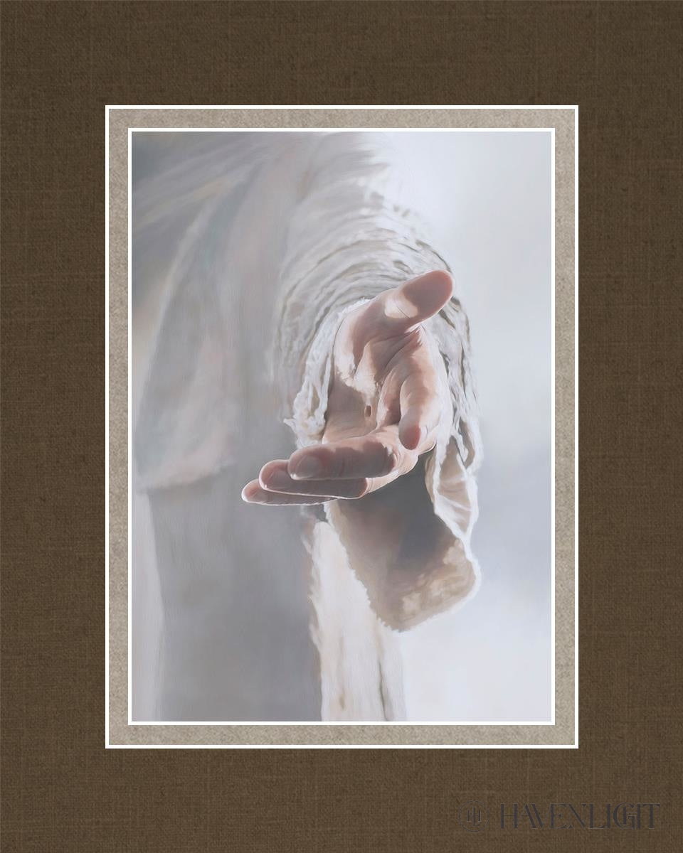 Christ Beckoning Open Edition Print / 5 X 7 Matted To 8 10 Art