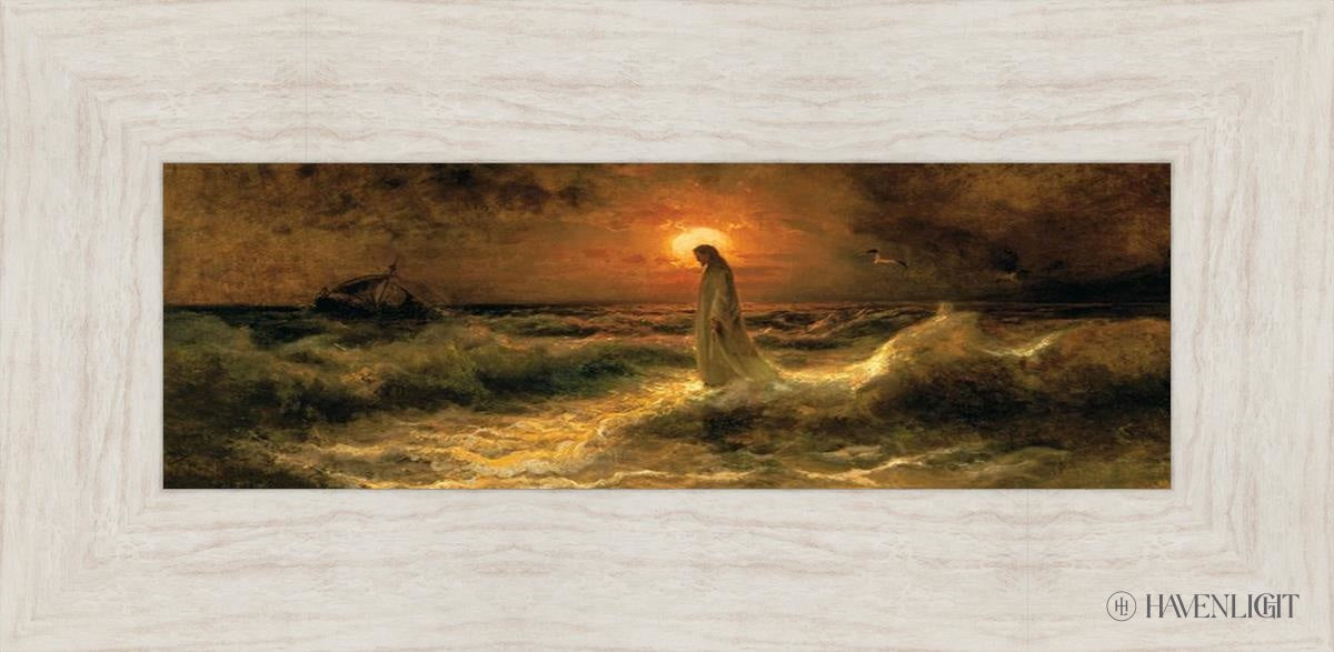 Christ Walking On The Water Open Edition Canvas / 18 X 6 Ivory 23 1/2 11 Art