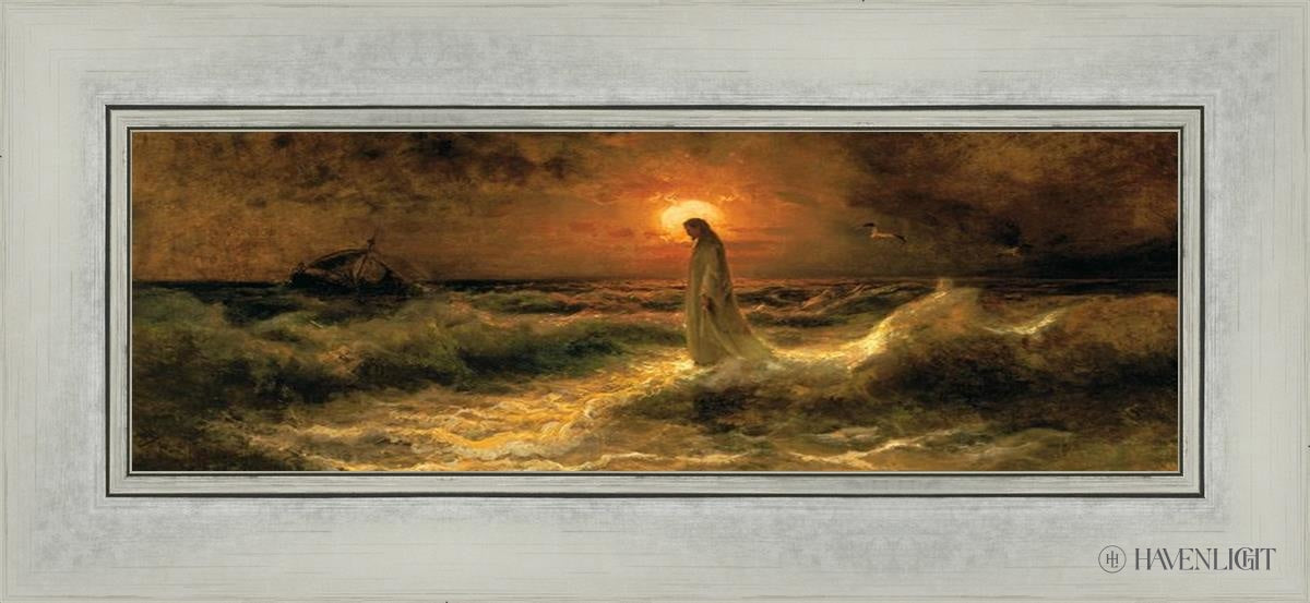 Christ Walking On The Water Open Edition Canvas / 18 X 6 Silver 22 1/4 10 Art
