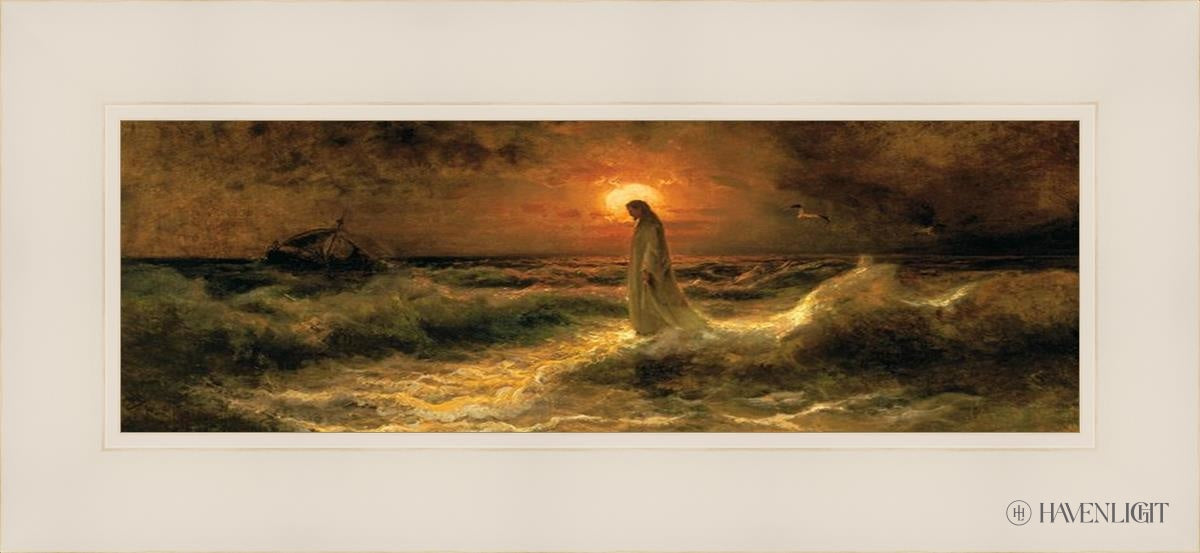 Christ Walking On The Water Open Edition Canvas / 18 X 6 White 22 1/4 10 Art