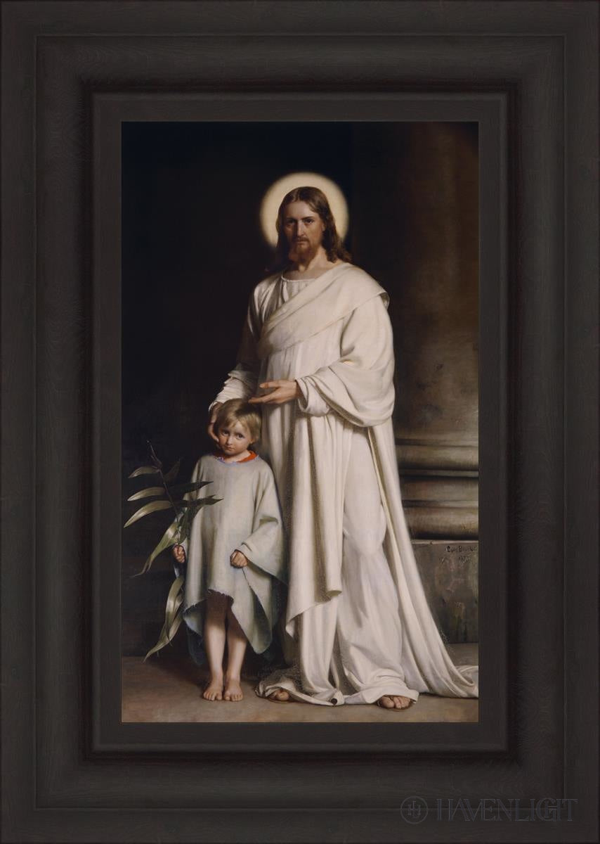 Christ With Boy Open Edition Canvas / 12 X 20 Brown 19 3/4 27 Art