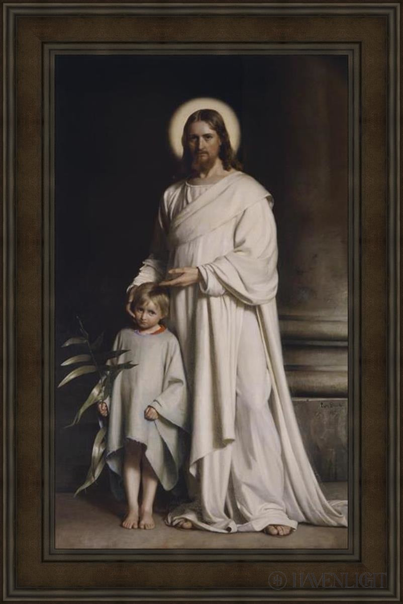 Christ With Boy Open Edition Canvas / 21 1/2 X 36 Brown 29 1/4 43 3/4 Art