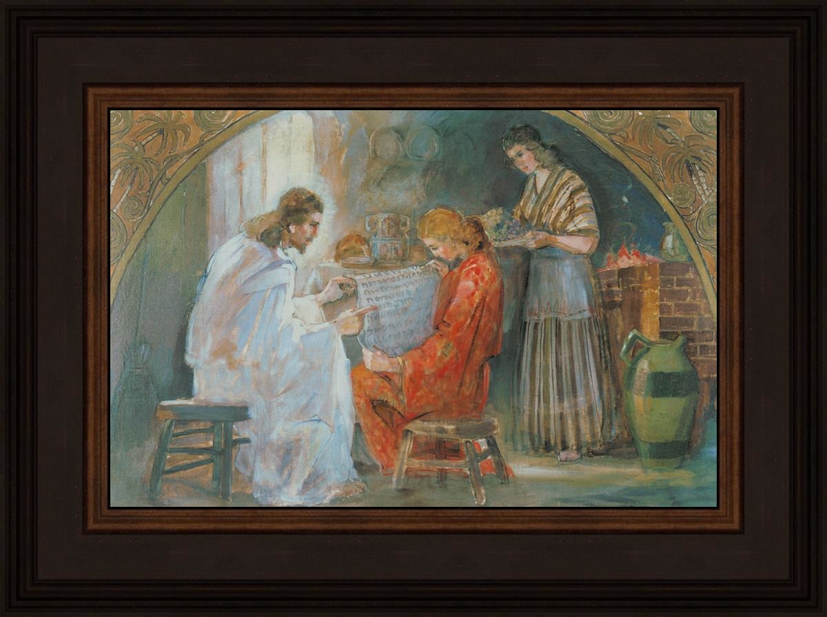 Christ With Mary And Martha Open Edition Canvas / 14 X 9 1/4 Brown 18 3/4 Art