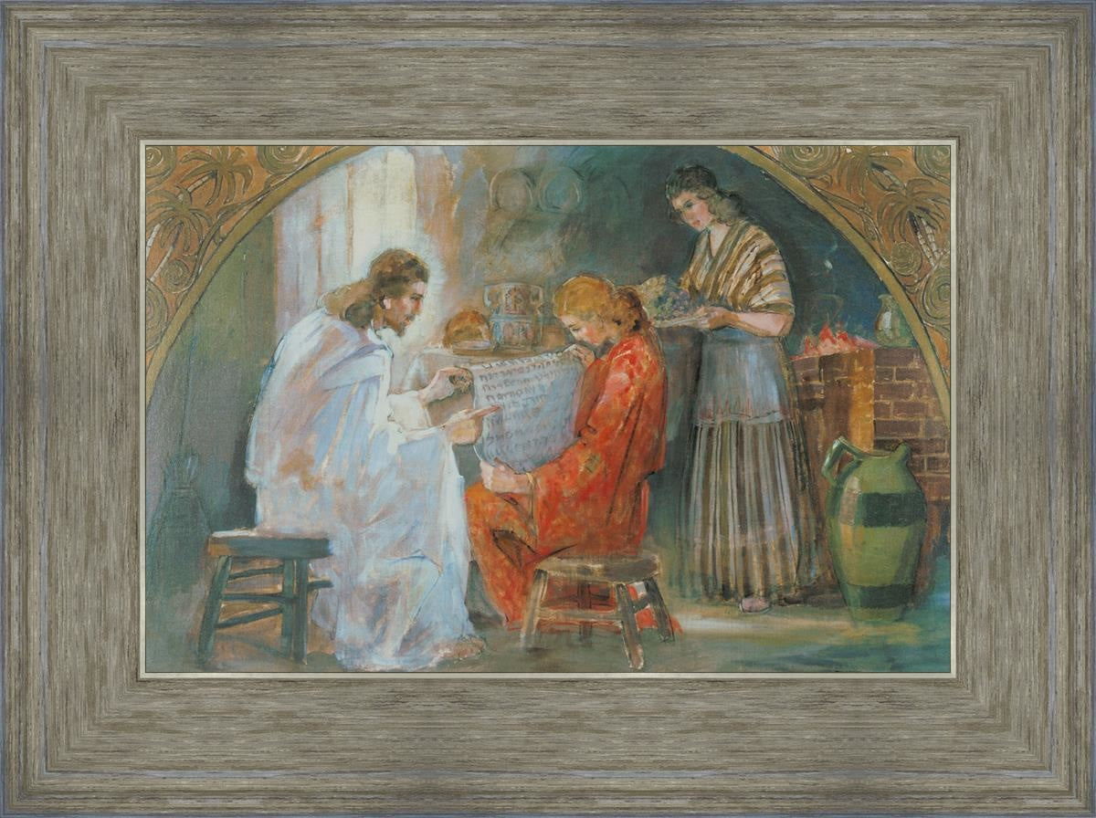 Christ With Mary And Martha Open Edition Canvas / 14 X 9 1/4 Gray 18 3/4 Art
