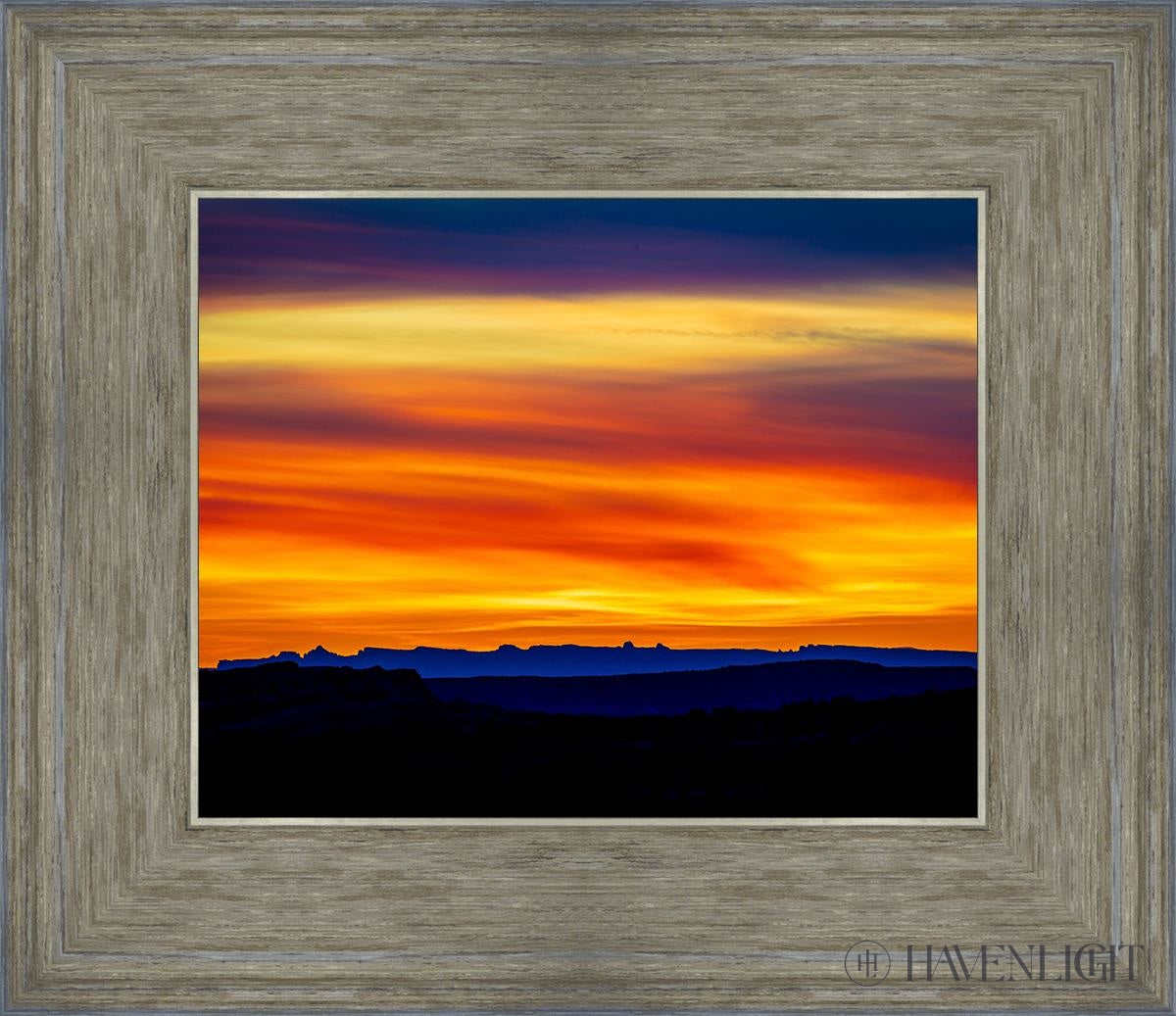Desert Sunset Arches National Park Utah Open Edition Print / 10 X 8 Gray 14 3/4 12 Art