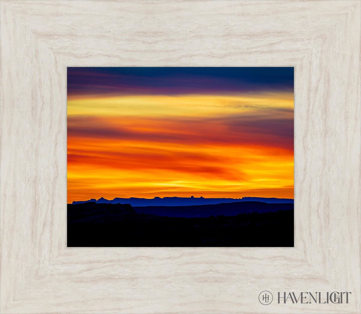 Desert Sunset Arches National Park Utah Open Edition Print / 10 X 8 Ivory 15 1/2 13 Art