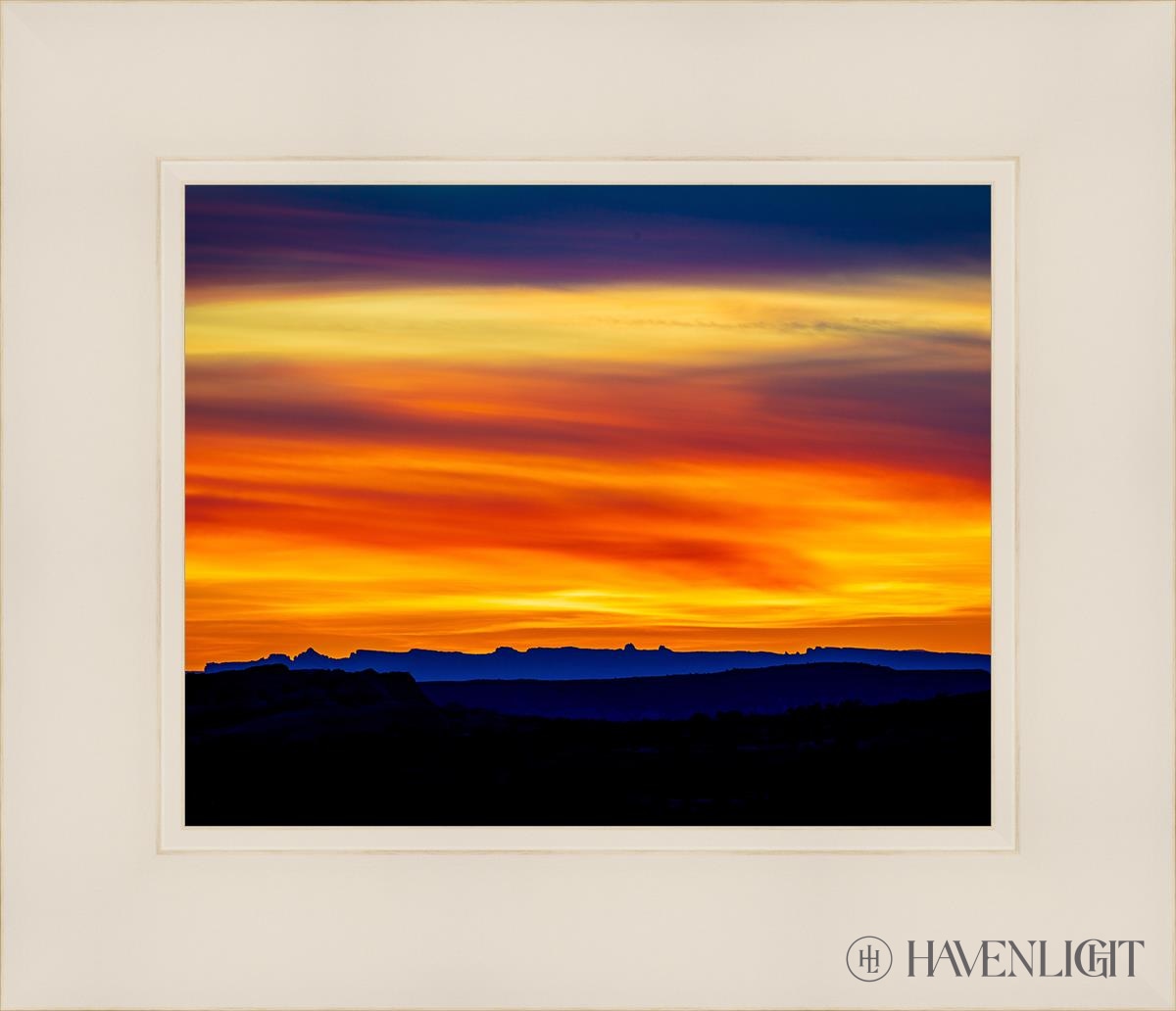 Desert Sunset Arches National Park Utah Open Edition Print / 10 X 8 White 14 1/4 12 Art