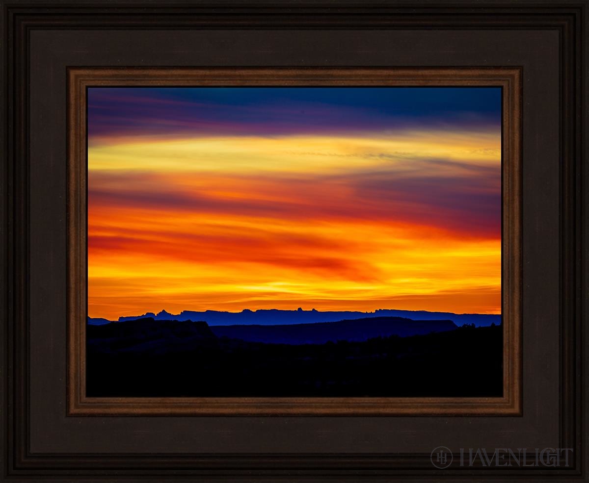 Desert Sunset Arches National Park Utah Open Edition Print / 12 X 9 Brown 16 3/4 13 Art