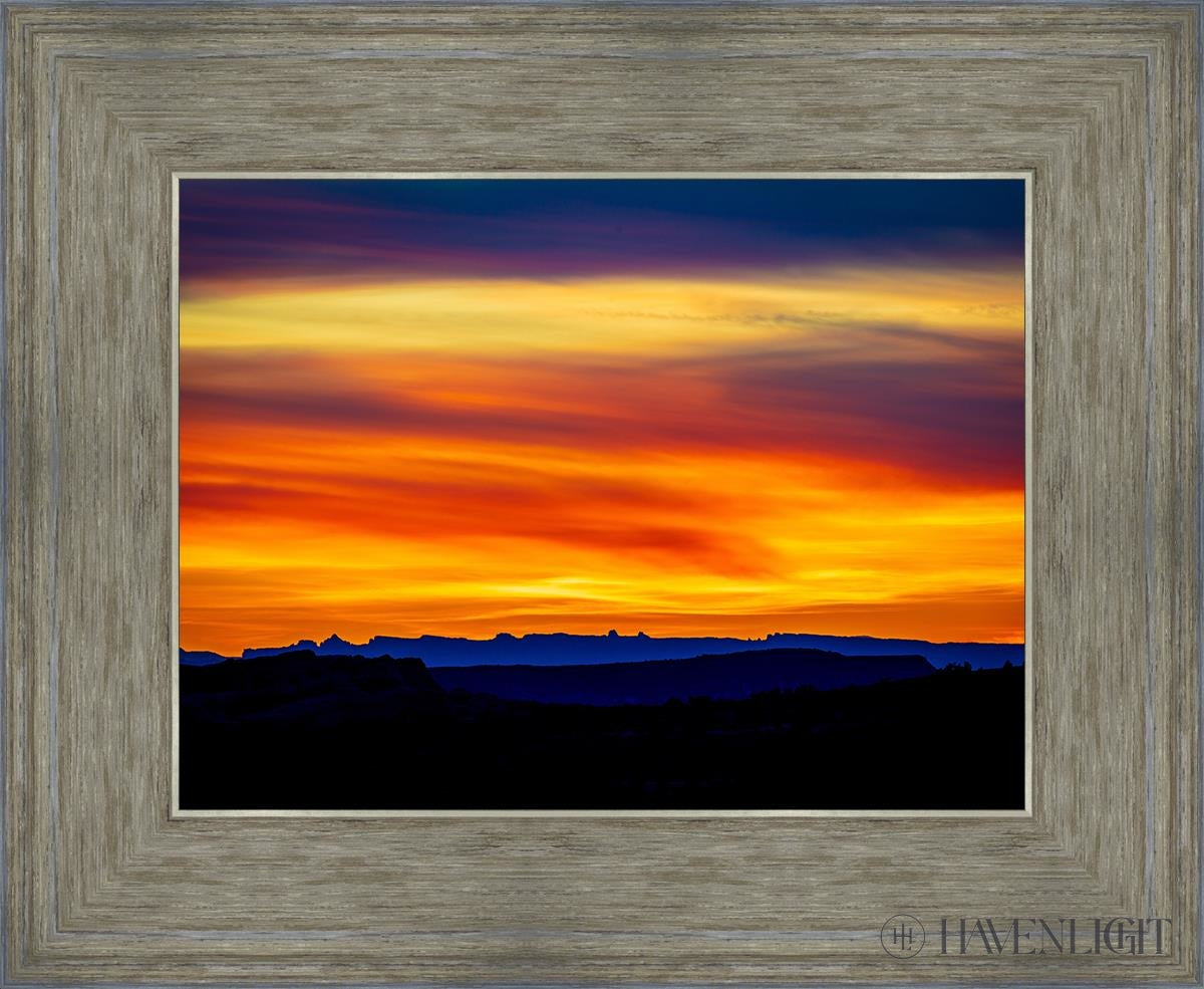 Desert Sunset Arches National Park Utah Open Edition Print / 12 X 9 Gray 16 3/4 13 Art