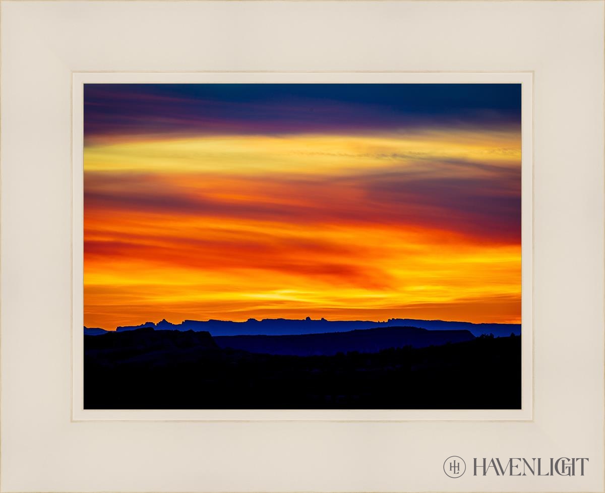 Desert Sunset Arches National Park Utah Open Edition Print / 12 X 9 White 16 1/4 13 Art
