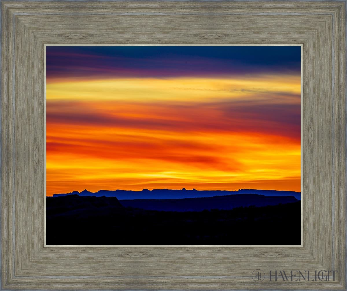 Desert Sunset Arches National Park Utah Open Edition Print / 14 X 11 Gray 18 3/4 15 Art