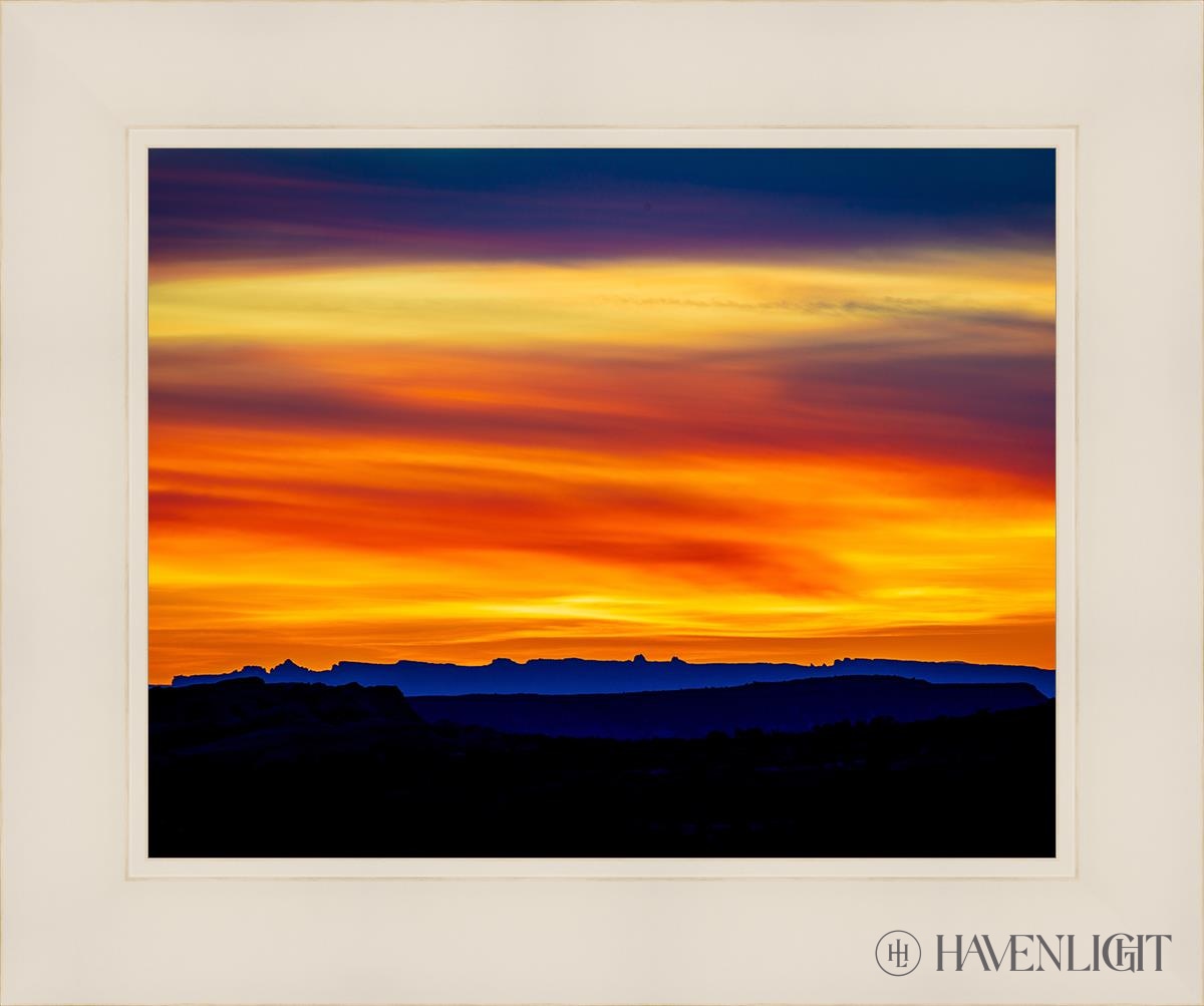 Desert Sunset Arches National Park Utah Open Edition Print / 14 X 11 White 18 1/4 15 Art