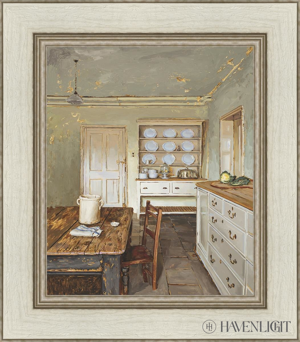 English Kitchen Interior Open Edition Canvas / 15 X 18 Ivory 21 1/2 24 Art