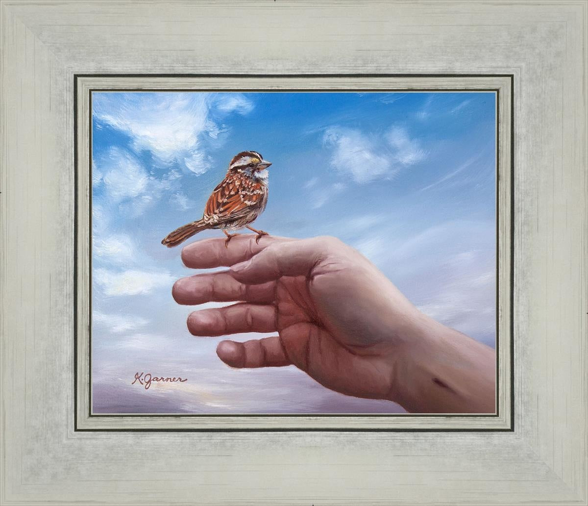Every Sparrow Is Known Open Edition Print / 10 X 8 Silver 14 1/4 12 Art