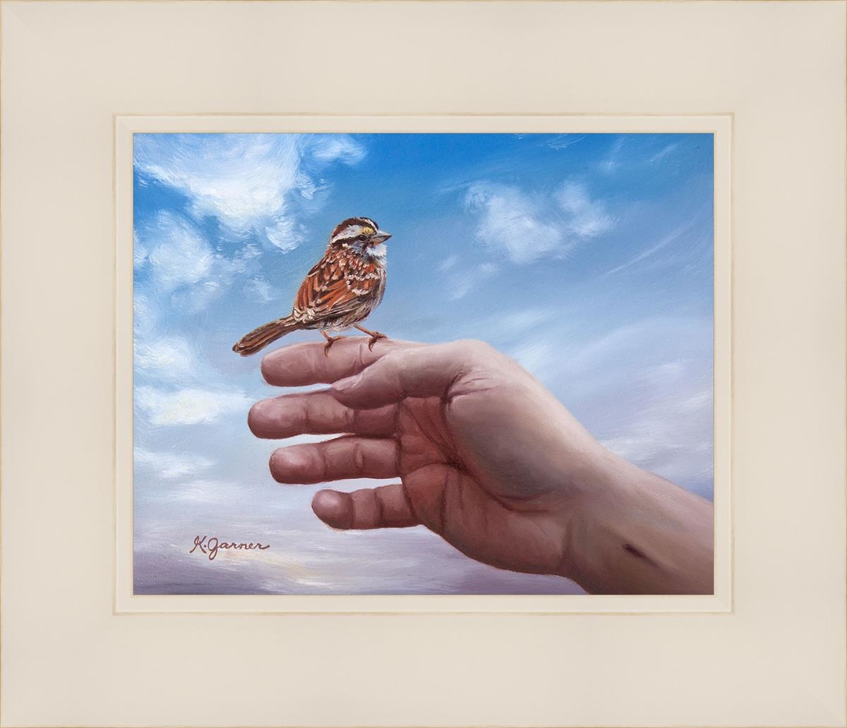 Every Sparrow Is Known Open Edition Print / 10 X 8 White 14 1/4 12 Art