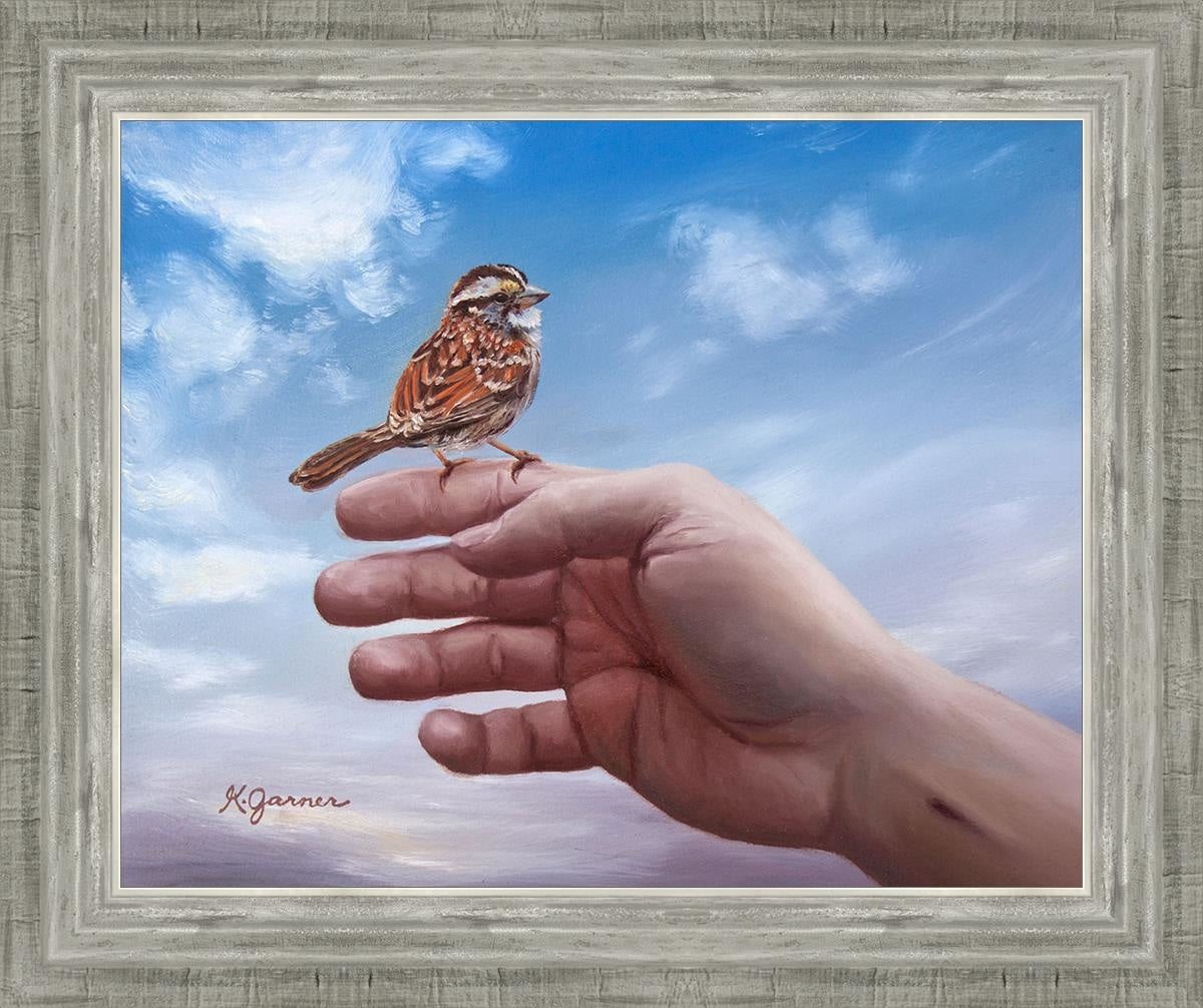 Every Sparrow Is Known Open Edition Print / 20 X 16 Silver 24 3/4 Art