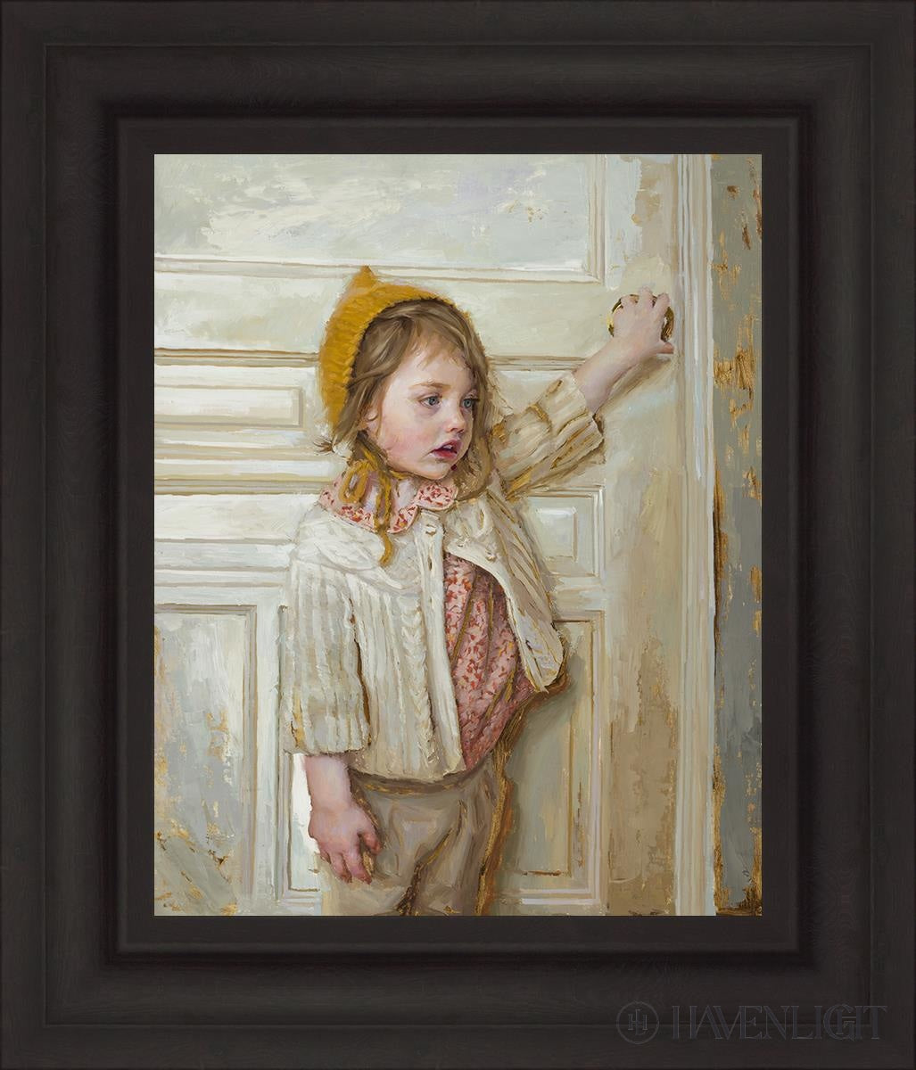 Girl In A White Doorway Open Edition Canvas / 16 X 20 Brown 23 3/4 27 Art