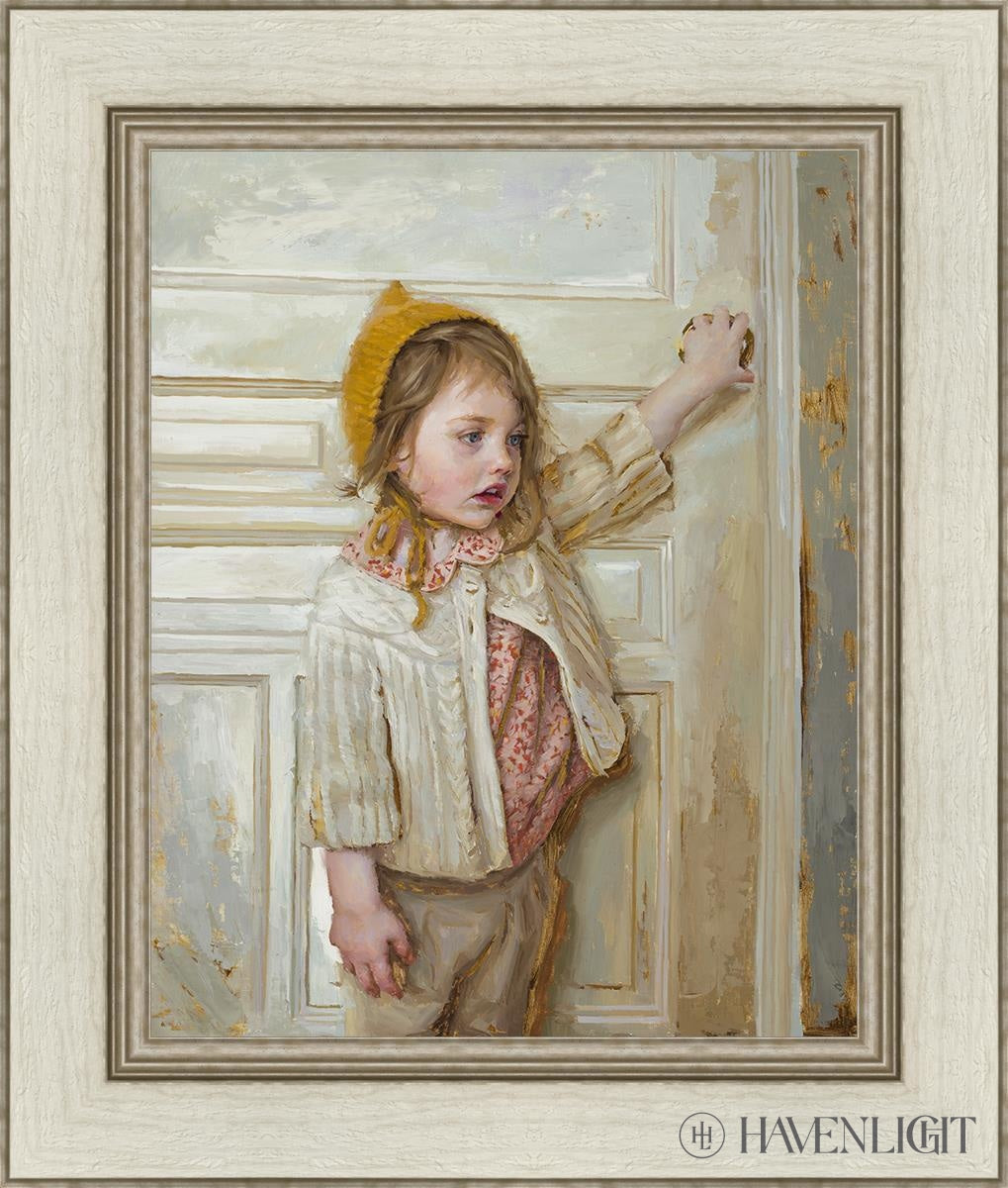 Girl In A White Doorway Open Edition Canvas / 16 X 20 Ivory 22 1/2 26 Art